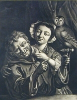 The Owl Face Гравюра (XVIII век), Англия артикул 1878c.