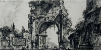 Arco di Druso Гравюра (середина XVIII века), Италия артикул 1880c.
