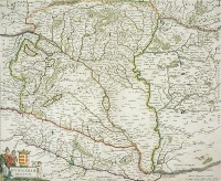 Королевство Венгрия Гравированная карта (середина XVII века), Голландия артикул 1884c.