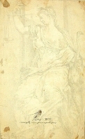 Два рисунка на одном листе (Конец XVIII века), Франция артикул 1912c.